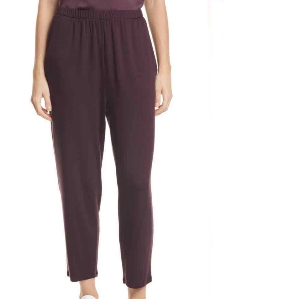 Eileen Fisher Drape Tapered Leg Slouch Pants Lyocell Cassis
